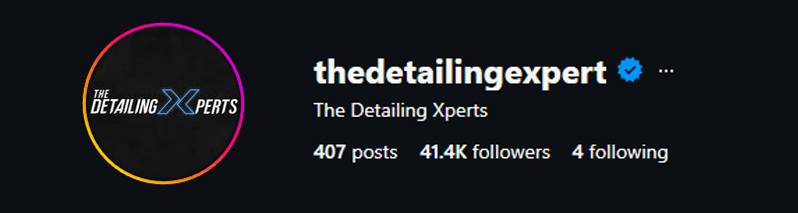 Instagram profile after