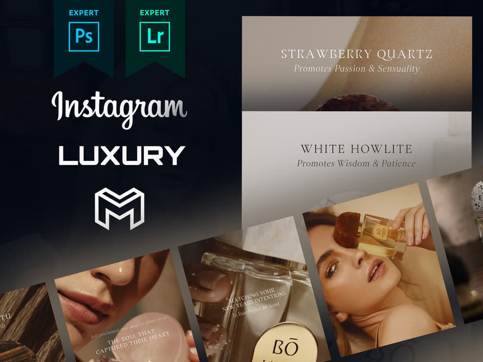 Luxury brand content showcasing premium visual aesthetic